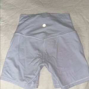 Women's High-Waisted Light Purple  Biker Lulu Shorts